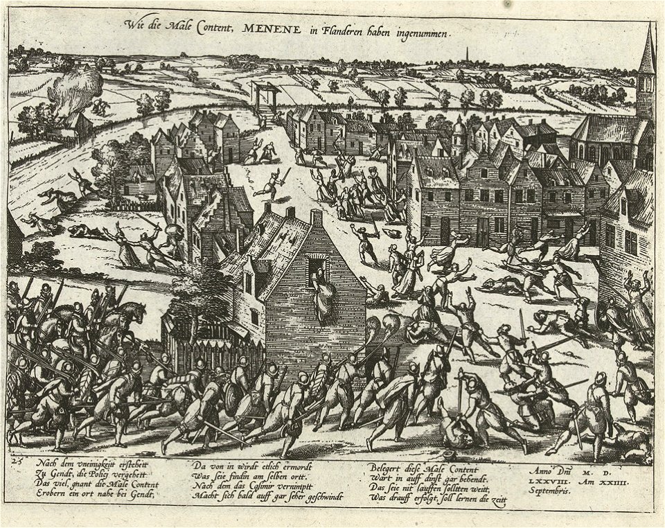 Menen veroverd door de Malcontenten, 1578