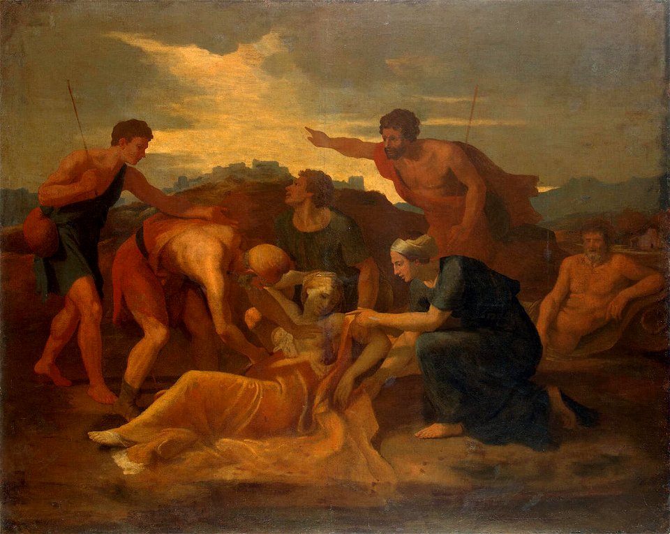 Nicolas Poussin- Queen Zenobia Found on the Banks of the Arax