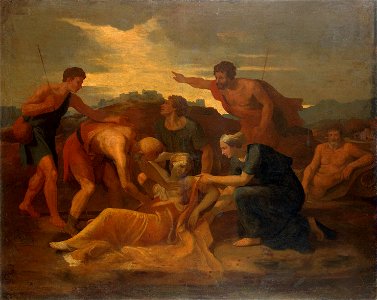Nicolas Poussin- Queen Zenobia Found on the Banks of the Arax