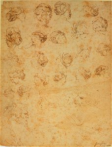 Nicolas Poussin - Estudos de cabeças