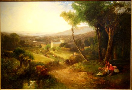 Peace and Plenty by William McDougal Hart, 1855, oil on canvas - New Britain Museum of American Art - DSC09208