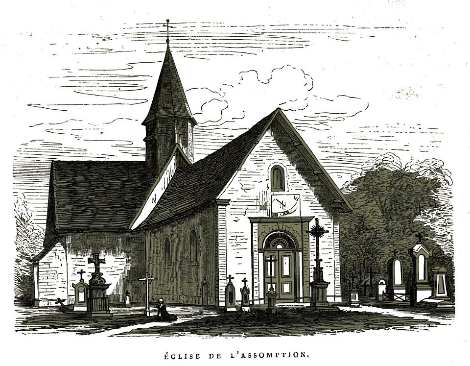 Payns vuede l'église par Fichot 00683