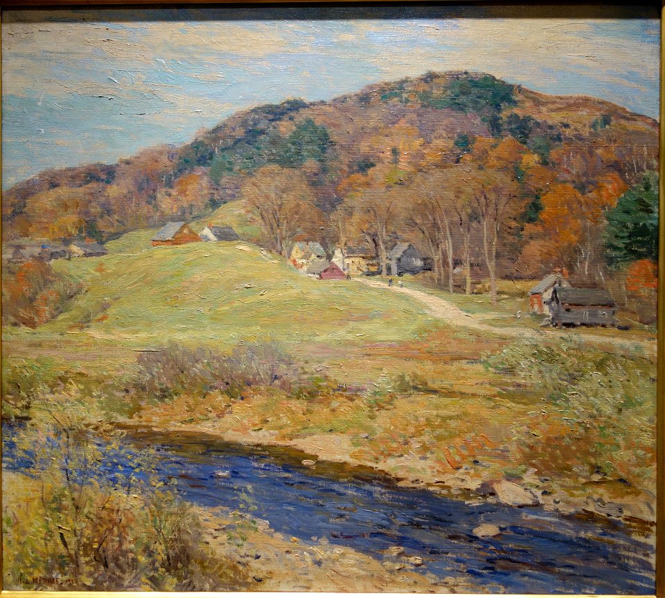 November Mosaic by Willard Leroy Metcalf, 1922, oil on canvas - New Britain Museum of American Art - DSC09534