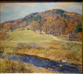 November Mosaic by Willard Leroy Metcalf, 1922, oil on canvas - New Britain Museum of American Art - DSC09534