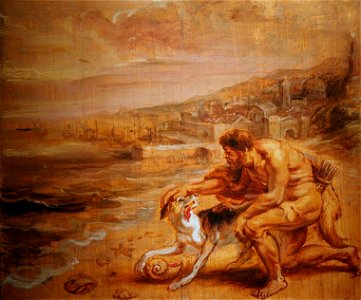 Peter Paul Rubens - La découverte de la pourpre. Free illustration for personal and commercial use.