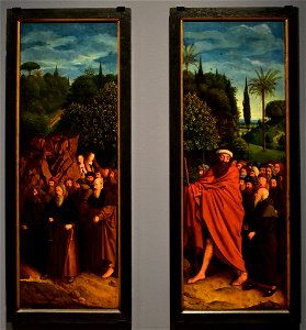 Michiel Coxie (1499-1592) Kopie van twee luiken (heremieten en pelgrims 1557-58) van de Aanbidding van het Lam Gods door Hubert en Jan van Eyck - MSK Gent 3-02-2020