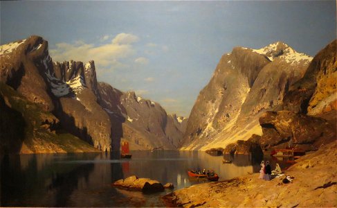 'From the Romsdal Fjord, 1875' by Adelsteen Normann, Bergen Kunstmuseum