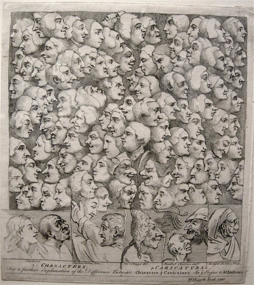 Ngv drawings, william hogath, personaggi e caricature, 1743
