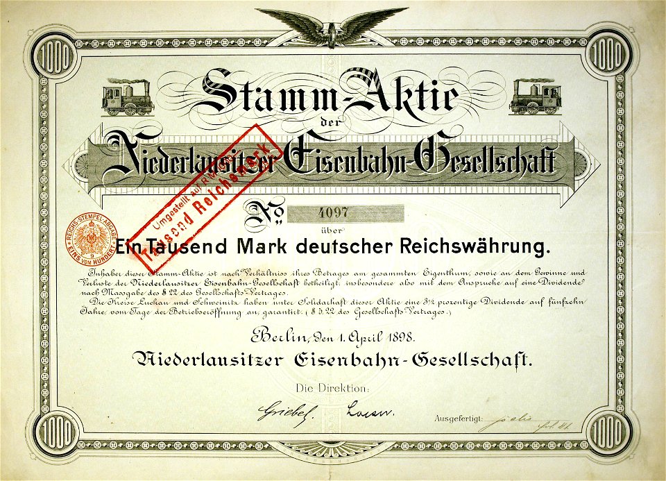 Niederlausitzer Eisenbahn-Gesellschaft 1898