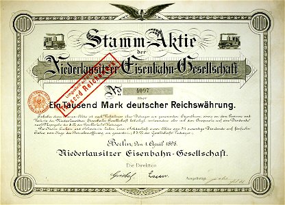 Niederlausitzer Eisenbahn-Gesellschaft 1898