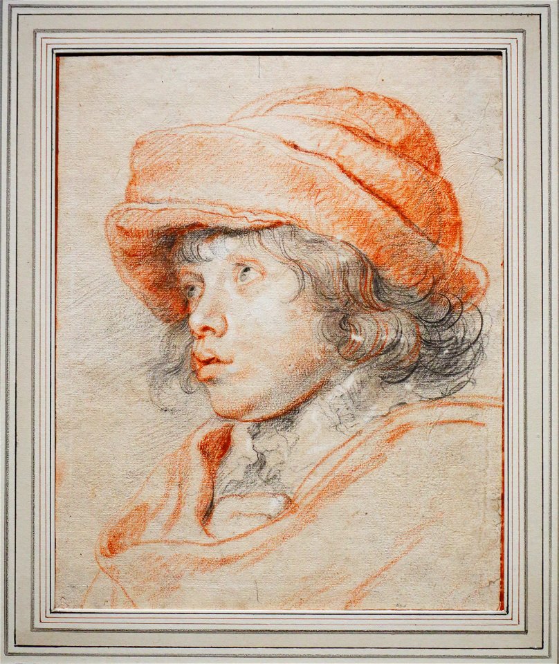 Peter Paul Rubens - Rubens Sohn mit roter Filzkappe