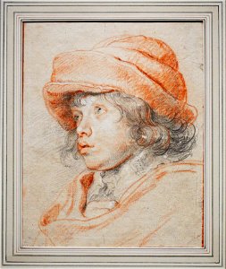 Peter Paul Rubens - Rubens Sohn mit roter Filzkappe
