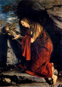 Orazio Gentileschi - Saint Mary Magdalen in Penitence. Free illustration for personal and commercial use.