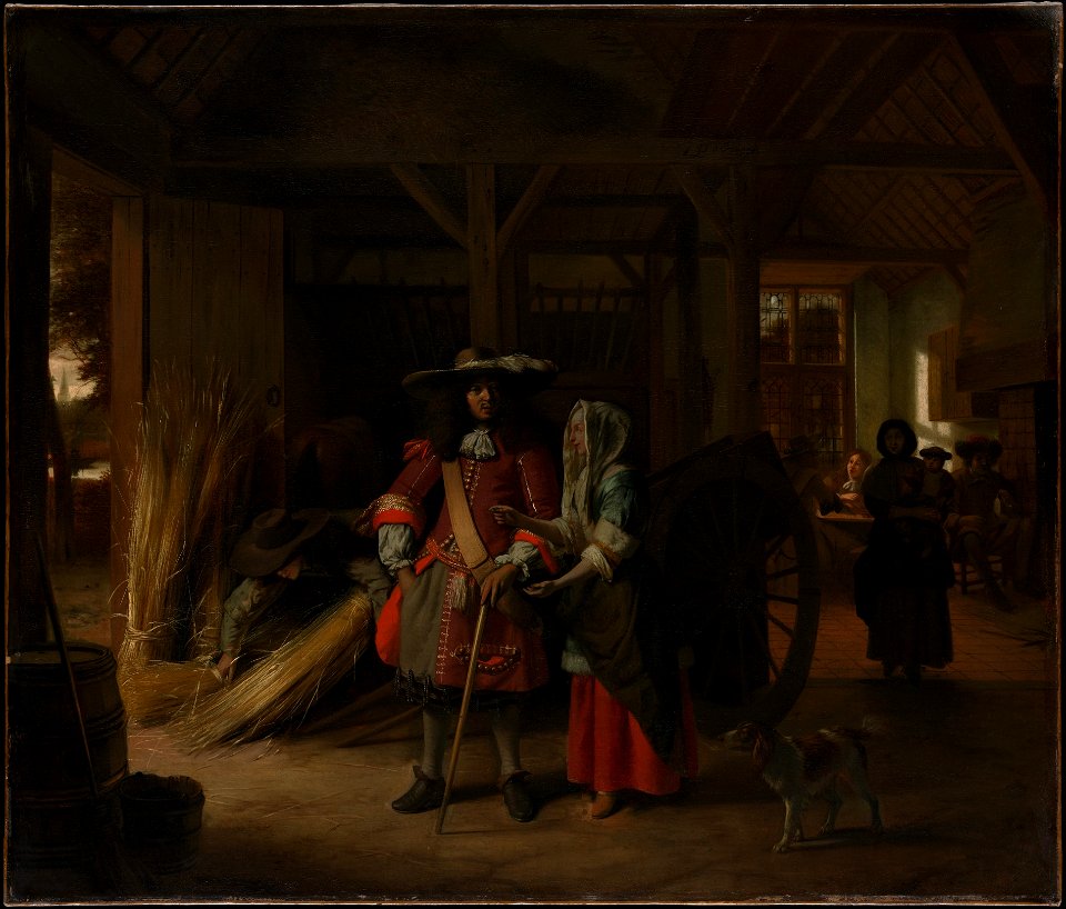 Pieter de hooch, pagamento dell'ostessa, 1670 ca.