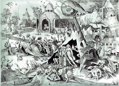 Pieter Bruegel the Elder- The Seven Deadly Sins or the Seven Vices - Lechery