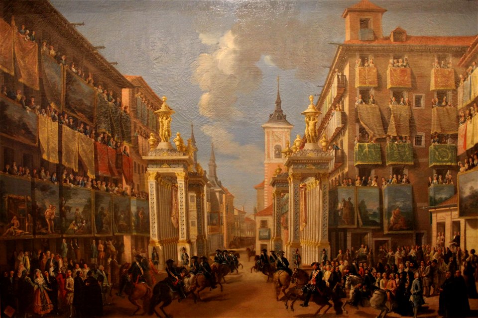 Ornato de la calle de las Platerías (Calle Mayor). Museo de Historia de Madrid (cropped)