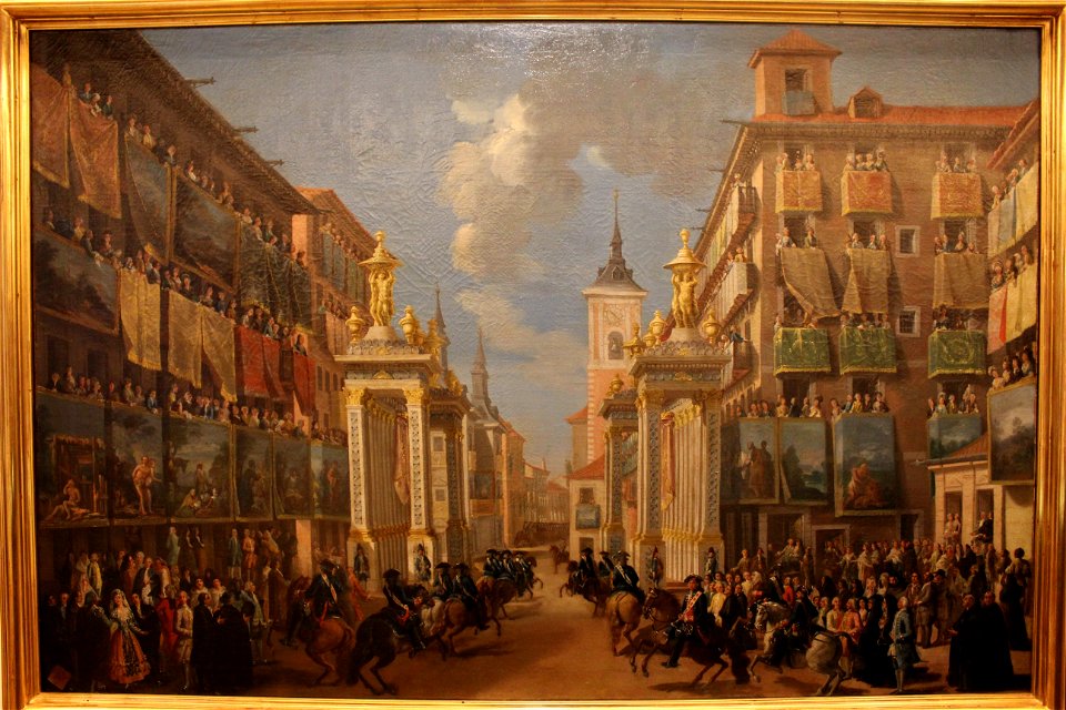 Ornato de la calle de las Platerías (Calle Mayor). Museo de Historia de Madrid
