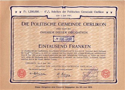 Oerlikon Gemeinde 1901