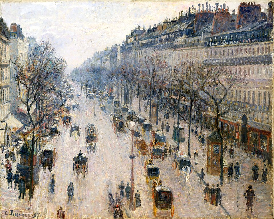 The Boulevard Montmartre on a Winter Morning
