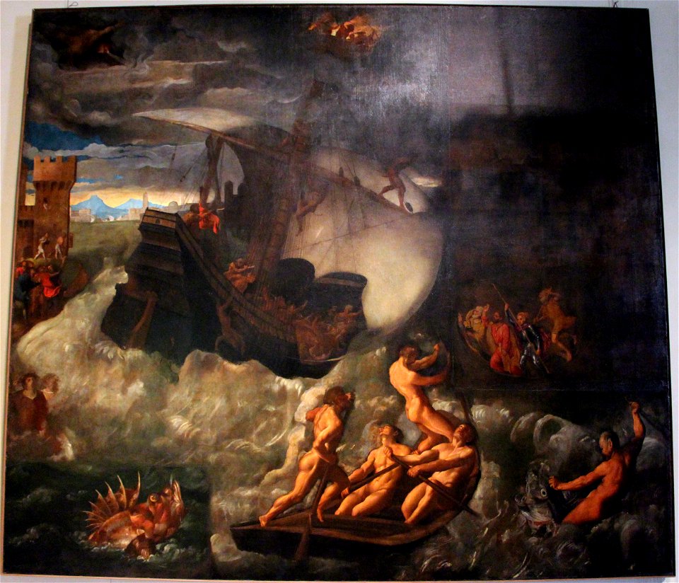 Palma il vecchio e paris bordon, burrasca di mare, da scuola grande di s.marco 01