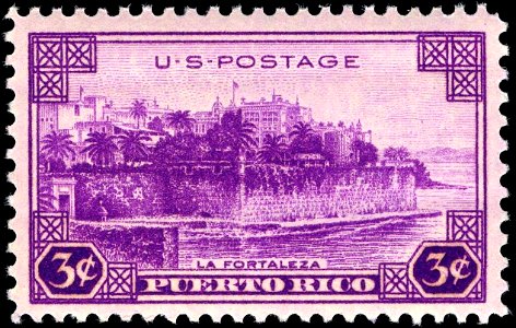 Puerto Rico La Fortaleza 3c 1937 issue