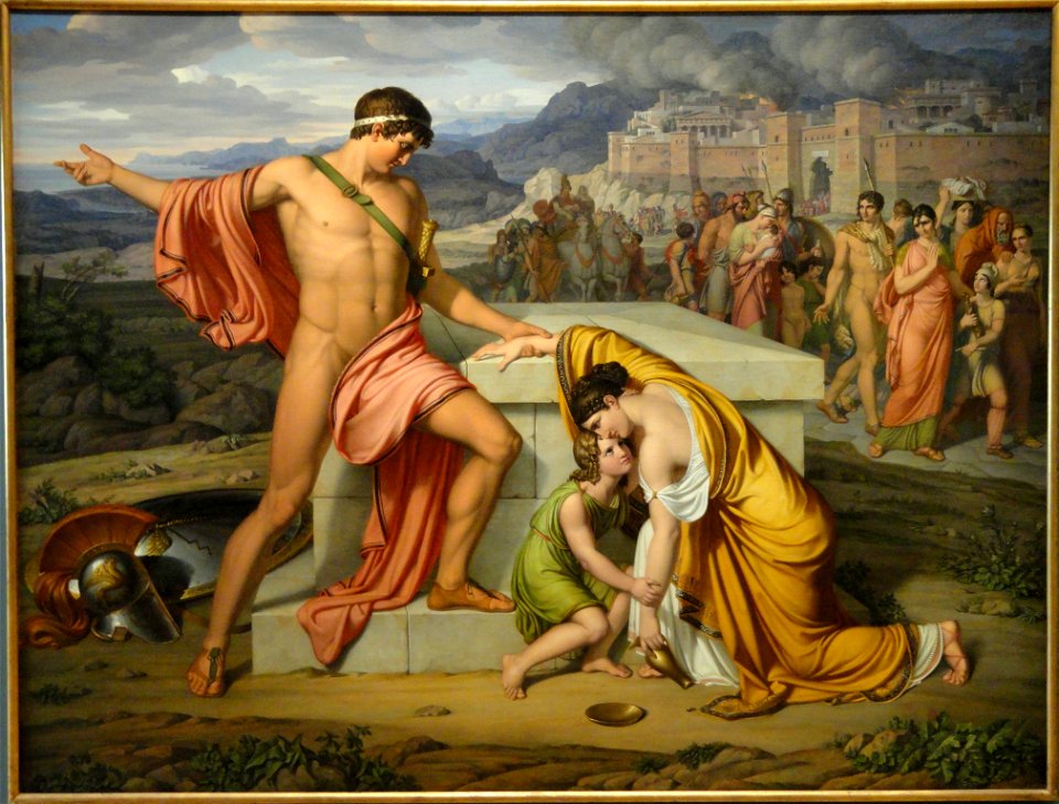 Pyrrhus and Andromache before Hector's Tomb, by Johan Ludwig Lund - Statens Museum for Kunst - DSC08244