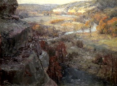 Bluffs on the Guadalupe River, 17 Miles above Kerrville, Texas