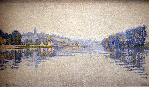 Paul signac, argini di fiume, la senna a herblay, 1889, 02