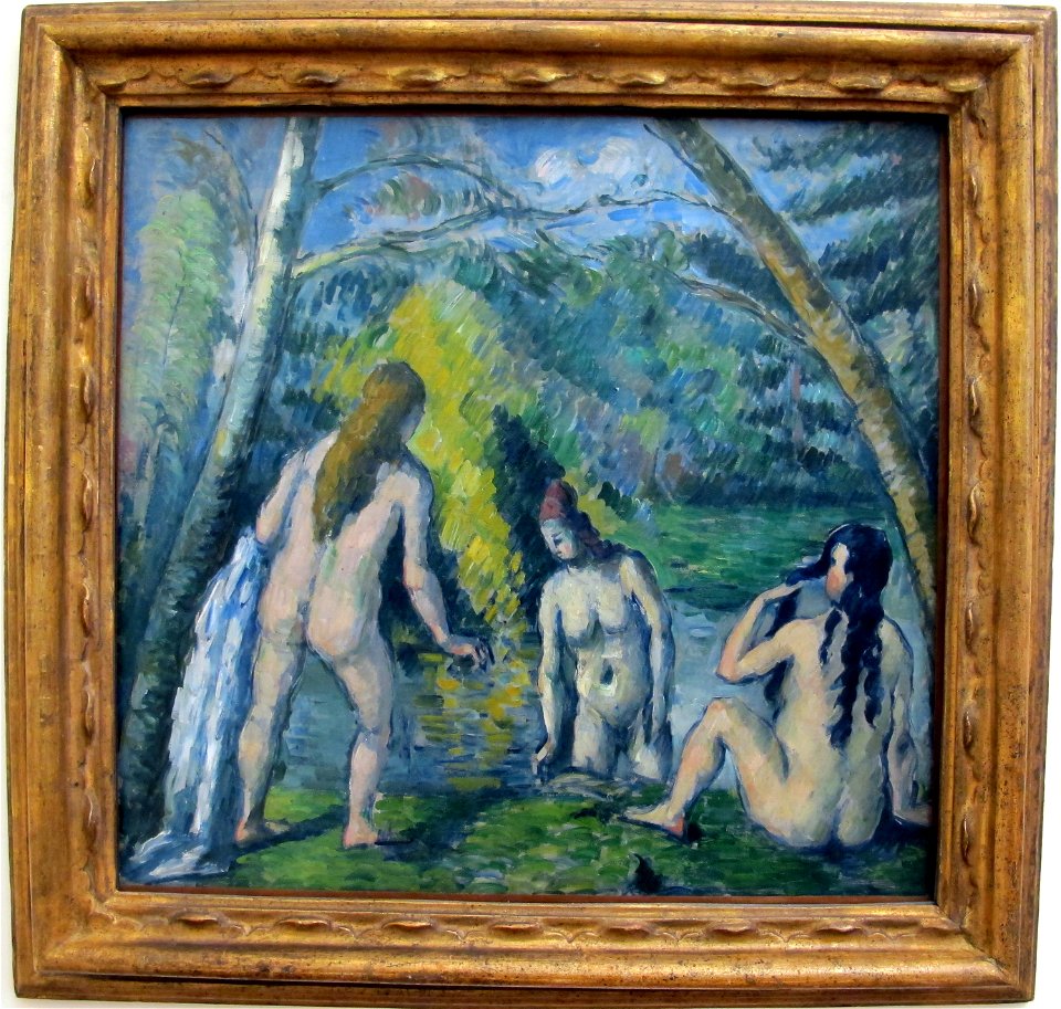 Paul cézanne, tre bagnanti, 1879-82