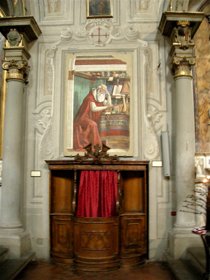 Ognissanti, ghirlandaio, san girolamo