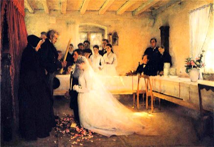 Pascal Dagnan-Bouveret - Blessing of the Young Couple Before Marriage