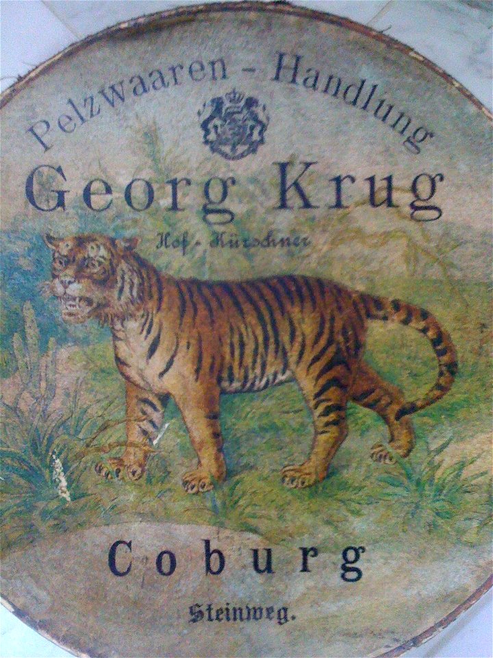 Pelzwaaren-Handlung Georg Krug, Coburg, Steinweg