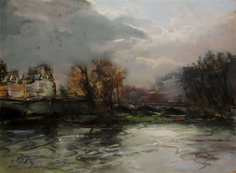 Pelletier P.J. - Pastel - Le Pont Neuf, Paris - ~28x38cm