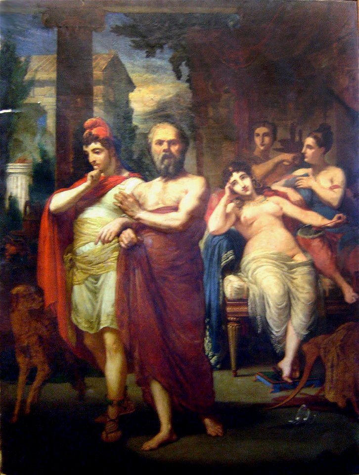 Pedro Américo - Sócrates afastando Alcebíades do vício, 1861