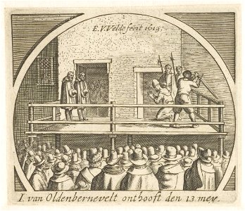 Onthoofding van Johan van Oldenbarnevelt. NL-HlmNHA 53012235