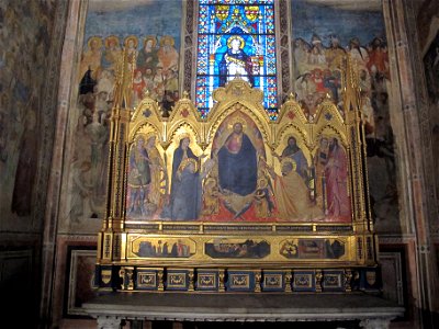 Cappella strozzi di mantova, polittico dell'orcagna