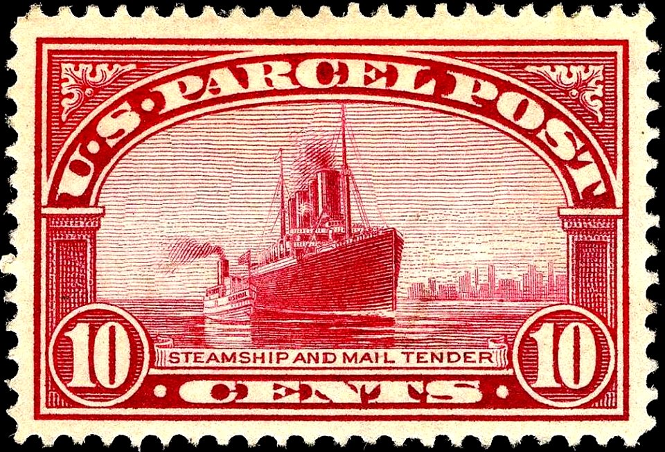 Parcel post steamship 10c 1913 issue
