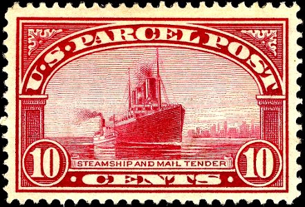 Parcel post steamship 10c 1913 issue