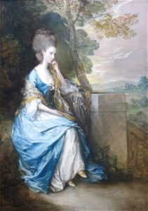 Portrait of Anne, Countess of Chesterfield by Thomas Gainsborough, Getty Center. Free illustration for personal and commercial use.
