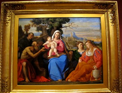 Palma il vecchio, sacra conversazione, 1520 ca
