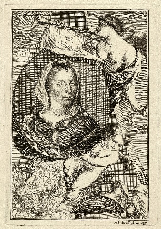 Portret van Joanna Koerten, knipkunstenares in Amsterdam. NL-HlmNHA 1477 53011479