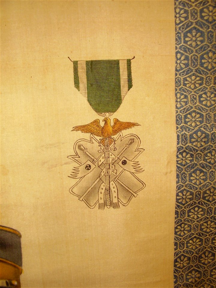 Order.of.the.golden.kite.detail.from.Japanese.soldier.russo-japanese.war.commemorative.scroll.with.honours.wittig.collection.painting.05