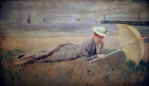 Paul César Helleu - Madame Helleu sur la plage de Deauville