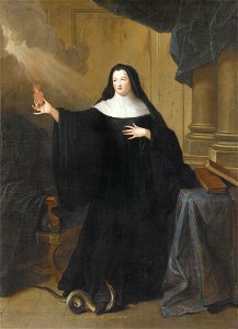 Pierre Gobert portrait of Louise Adélaïde d'Orléans (1698–1743) Abbess of Chelles as Sœur Sainte-Bathilde. Free illustration for personal and commercial use.
