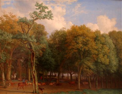 Paulus Potter, Departure to the hunt. Free illustration for personal and commercial use.