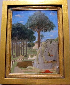 Piero della francesca, San Girolamo penitente, 1450 ca, da gemaldegalerie di berlino