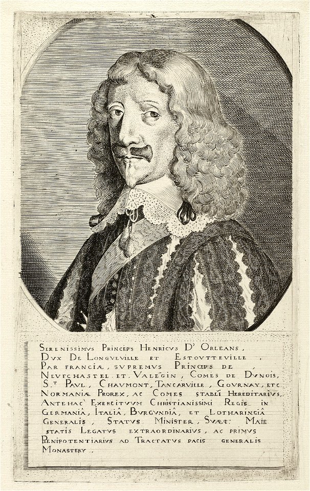 Portret van Henri II d'Orléans, hertog van Longueville, NL-HlmNHA 1477 53008694