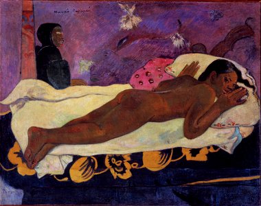 Paul Gauguin- Manao tupapau (The Spirit of the Dead Keep Watch). Free illustration for personal and commercial use.