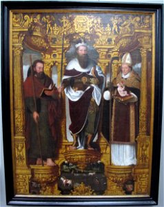 Pieter claeissens II, santi bavone, giacomo maggiore e willibord, 1574