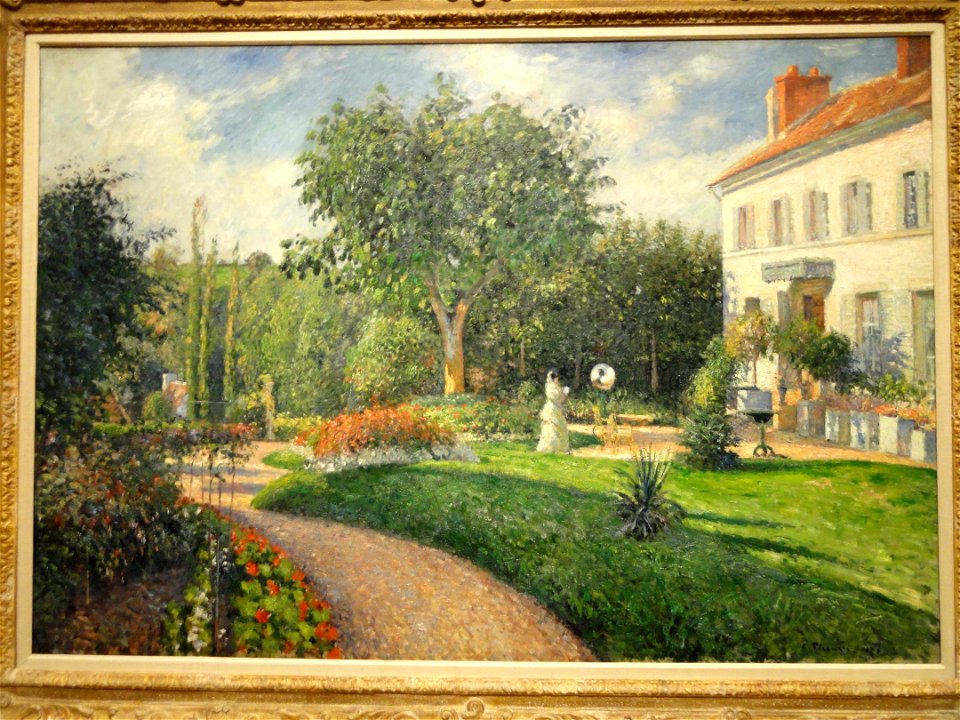 The Garden of Les Mathurins at Pontoise, Camille Pissarro, 1876 - Nelson-Atkins Museum of Art - DSC08988